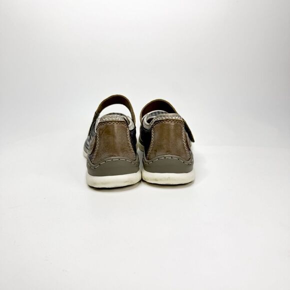 Rieker Women's Mary Jane Shoes Navy & Taupe Leather Comfort Walk Size 37EU/6.5US - Picture 5 of 9